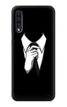 Anonymous Man in Black Suit Case Cover For Samsung Galaxy A70