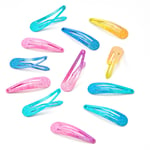 Claire's Barrettes clic clac à paillettes avec dégradé fluo - Lot de 12