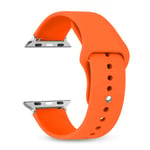 rem För Apple Watch -band 40mm 44mm 49mm 45mm 41mm 38mm 42mm Silikonbältesarmband iWatch series se 9 8 7 6 5 3 ultra 2 band Orange 38  40 41 mm