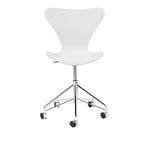 Fritz Hansen - 3117 Sjuan, Lackerad bokfanér, Vit - Kontorsstolar - designer_arne_jacobsen - Vit