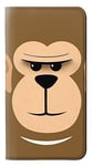 Cute Grumpy Monkey Cartoon PU Leather Flip Case Cover For iPhone XS