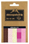 Décopatch DP003O - Une Pochette de 5 feuilles de Papier Decopatch, Papier Imprimé, 30x40 cm, motifs asortis aux tons roses