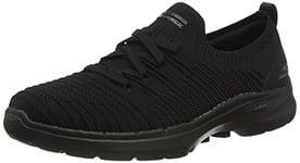 Skechers GO Walk 6 Fun Waves, Basket Femme, Black, 35 EU