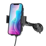 ACT Car Phone Holder Wireless Charger, Qi 10W Fast Charge, Auto-clamping Car Phone Mount, for Air Vent, Windshield – AC9010