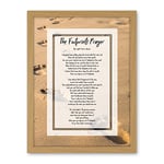 Artery8 Jesus Lord Footprints In The Sand Poem Inspirational Artwork Framed Wall Art Print 18X24 Inch