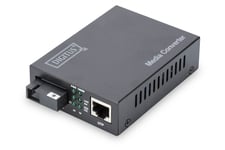 DIGITUS Professional DN-82123 - Convertisseur de média à fibre optique - 1GbE - 10Base-T, 1000Base-LX, 100Base-TX, 1000Base-T - RJ-45 / mode unique SC - jusqu'à 20 km - 1 310 (émission)/1 550...