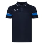 Nike Piké Dri-FIT Academy 21 - Navy/Blå/Vit Barn, storlek XL: 158-170 cm