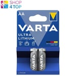 2 Varta Ultra Lithium AA LR6 Lithium Batteries FR14505 6106 1.5V Mignon 2BL 2038