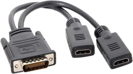 Cy Double Hdmi 1.4 Hdtv Femelle Vers Dms-59Pinmale Cable D'Extension Pour Carte Graphique Pc