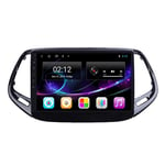 MGYQ Android 10.0 Car Stereo MP5 Player Head Unit 10 Inch Touchscreen with Rear Camera, Support GPS Navigation/SWC/Bluetooth/Mirror Link/USB/Wifi/4G, for Jeep Compass 2017-2019,Quad core,4G WiFi 1+32