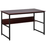 Computer Desk Laptop Study Table Workstation with Storage Shelf Metal