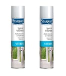 2 x NETTOYANT VITRES ANTI TRACE RICHE EN ALCOOL SPRAY STARWAX 522