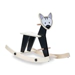 hauck Animal a Bascule Rock N Swing, Cheval Bascule Bois (Certifié FSC®), dès 18 Mois, Base Convertible en Fonction Fixe - Zebra