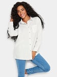 M&Co Petite Petite White Linen Shirt, White, Size 10, Women