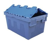 Bac navette polypropylene gerbable - emboitable - 50l bleu-600x400x305