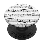 Sheet Music Notes - Musical Notation - black and white music PopSockets PopGrip: Swappable Grip for Phones & Tablets PopSockets Adhesive PopGrip