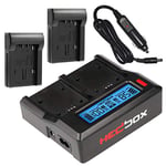 HEDBOX RP-DC50 / DFZ100 - Chargeur de Batterie Double LCD pour Batterie Sony NP-FZ100 et Hedbox HED-FZ100