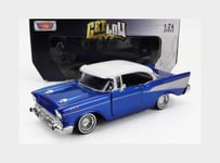 MOTOR-MAX 79030BL Chevrolet - Bel Air With Visor 1957 - Bleu Argent - 1/24