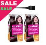 Lot de 2 couleurs de cheveux moka glacées L'Oréal Casting Creme Gloss 5102