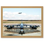 Military Air Plane Strategic Bomber Jet B52 Stratofortress Ammo Loadout Artwork Framed Wall Art Print A4