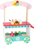 Small Foot Chariot à Glace en Bois, Accessoires de Magasin sur Roues Mobiles, pour Enfants à partir de 3 Ans, 11065