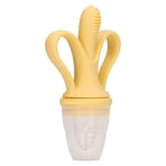 (Yellow)Baby Fruit Feeder Pacifier Massage Gum Fruit Food Feeder Pacifier Safe