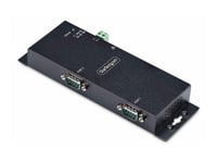 Startech.Com 2P Serial To Ethernet Adapter, Ip Lan To Rs232 Db9 Converter - Enhetsserver - 2 Porter - 100Mb Lan, Rs-232 - Vegg- / Din-Skinnemonterbar - Taa-Samsvar