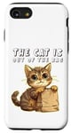 Coque pour iPhone SE (2020) / 7 / 8 Cat Is Out - Le Chat est Sorti du Sac - Mème de Chat Drôle