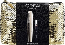 Loreal Christmas Set Mascara Millions Black + Black Khol + Sequin Gold Pouch