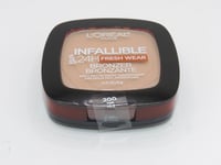 L'OREAL INFALLIBLE 24H FRESH WEAR SOFT MATTE FINISH WATERPROOF BRONZER -200 FAIR