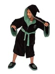 Groovy UK - Harry Potter - Robe - Slytherin Kids Poly Fleece Black/Green Medium