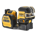 DEWALT Laser lignes croisées 5 points vert (1 x H / 1 V aplomb haut & bas 3 H) incl. batterie 18V 2Ah, compatible avec les batteries 12V et XR DCE825D1G18-QW