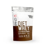 PhD Nutrition Diet Whey Low Calorie Protein Powder, Low Carb, High Protein Lean Matrix, Belgian Chocolate Whey Protein Powder, High Protein, 20 Servings Per 500g Bag