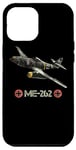 Coque pour iPhone 12 Pro Max La Seconde Guerre mondiale 2 avion de chasse allemand ME 262