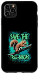 iPhone 11 Pro Max Save The Tree Ninjas, Funny Squirrel Case