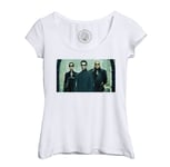 T-Shirt Femme Col Echancré Matrix Reloaded Keanu Reeves Neo Trinity Morpheus Cinema