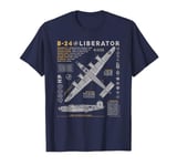 B-24 Liberator | Consolidated Aircraft B24 Bomber Vintage T-Shirt