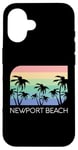 Coque pour iPhone 16 Newport Beach California Surf Vintage Cali SoCal Orange Co