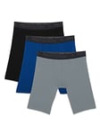 Fruit of the Loom Men's Breathable Boxer Briefs, Moisture Wicking Underwear, Color Multipacks, Long Leg-Micro Mesh-3 Pack-Assorted, XXL (Pack of 3)