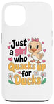 iPhone 13 Just a Girl Who Quacks Up for Ducks Cute Cartoon Design Case