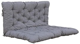 Ambientehome Coussin pour Palette avec Dossier assise/120 x 80 cm, Dossier 120 x 60 cm, Gris Clair