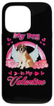 iPhone 13 Pro My Dog Is My Valentine Funny St Bernard Dog Valentines Day Case