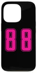 iPhone 13 Pro Pink Number 88 Team Junior Sports Pink Numbered Uniform Case