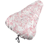 lucky-bonbon Pink Butterflies(06) Fashion Waterproof Keep Dry Bike Seat Cover The Perfect Bicycle Seat Cover Waterproof Sunscreen And Dustproof For All Bicycle Exercise.