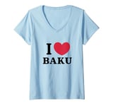 Womens I Love Baku V-Neck T-Shirt