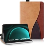 Étui Coque Pour Samsung Galaxy Tab S9 Fe 10.9 Pouces/ S9 2023 11 Pouces - Étui Housse De Protection Cuir Pu Avec Fonction Support/Portefeuille Coque Tablette Galaxy Tab S9 Fe (Marron).[F1970]