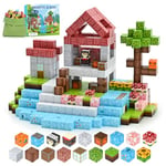 PINKCAT Construction Magnetique Enfant, 100 Pièces Blocs de Construction Magnétiques, Cube magnétique, Jeux Magnétiques pour Enfants 3 4 5 6 7 8 Ans