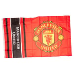 Manchester United Flagg Wordmark - Rød - Taylors Merchandise, størrelse One Size