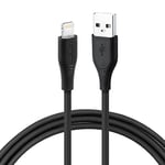 Betron USB Charging Cable, Fast iPhone Charger Cable with USB to Lightning Connection, Compatible with iPhone 14 13 12 11 XS XR X Pro Max Mini 8 7 6S 6 Plus 5S SE iPad iPod, 2M, Black