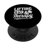 Lifting is My Therapy – Gym de motivation PopSockets PopGrip Adhésif